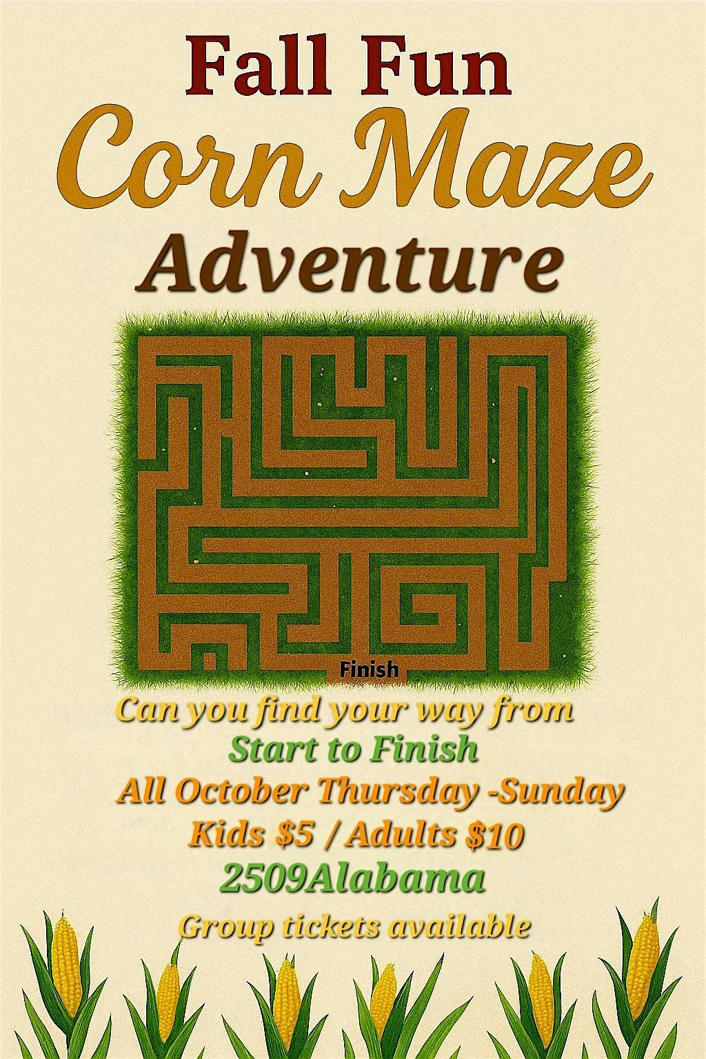 Fall Fun Corn Maze Adventure