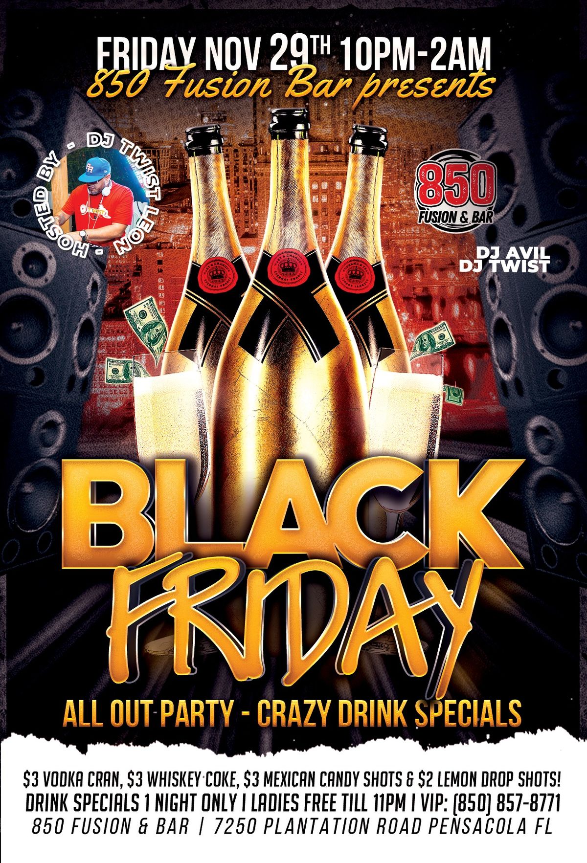 BLACK FRIDAY \ud83d\udda4 All Out Party \u2728 at 850 Fusion & Bar