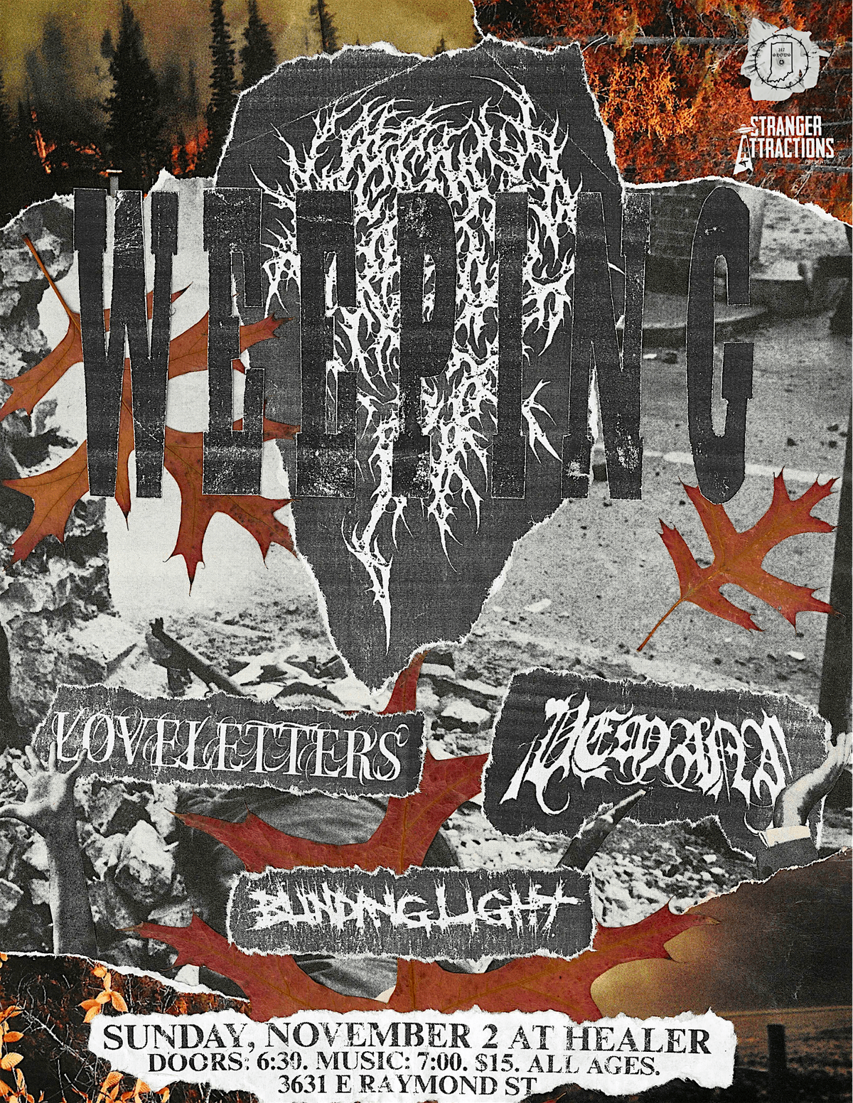 WEEPING \/ LOVELETTERS \/ VEMANA \/ BLINDING LIGHT @ HEALER