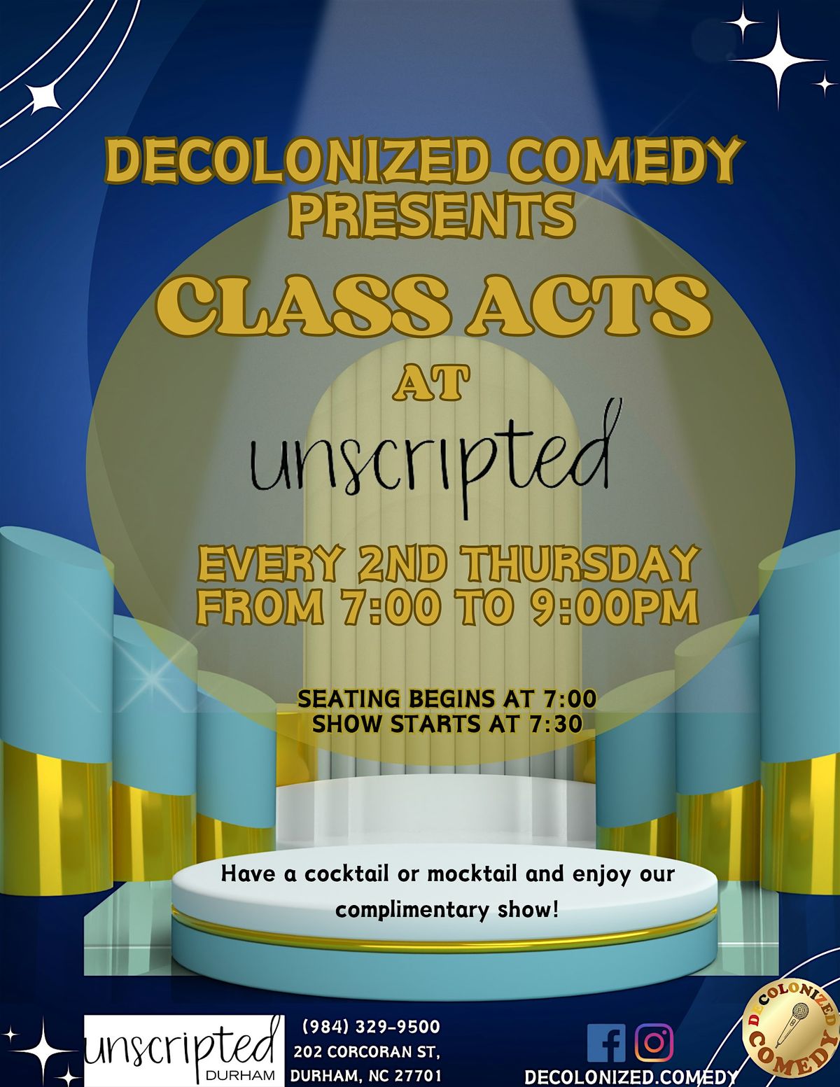 Decolonized Comedy Presents: Class Acts at Unscripted