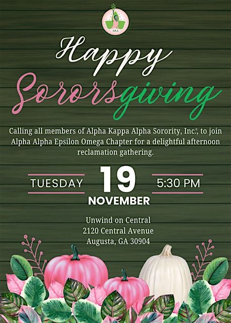 Sororsgiving-Reclamation event