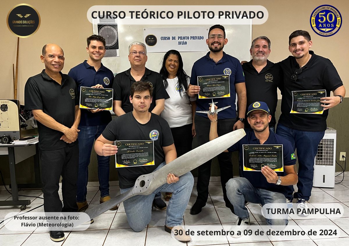 Curso Te\u00f3rico Piloto Privado Avi\u00e3o- Turma Confins