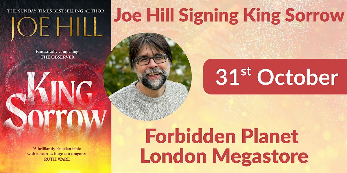 Joe Hill signing King Sorrow at the Forbidden Planet London Megastore