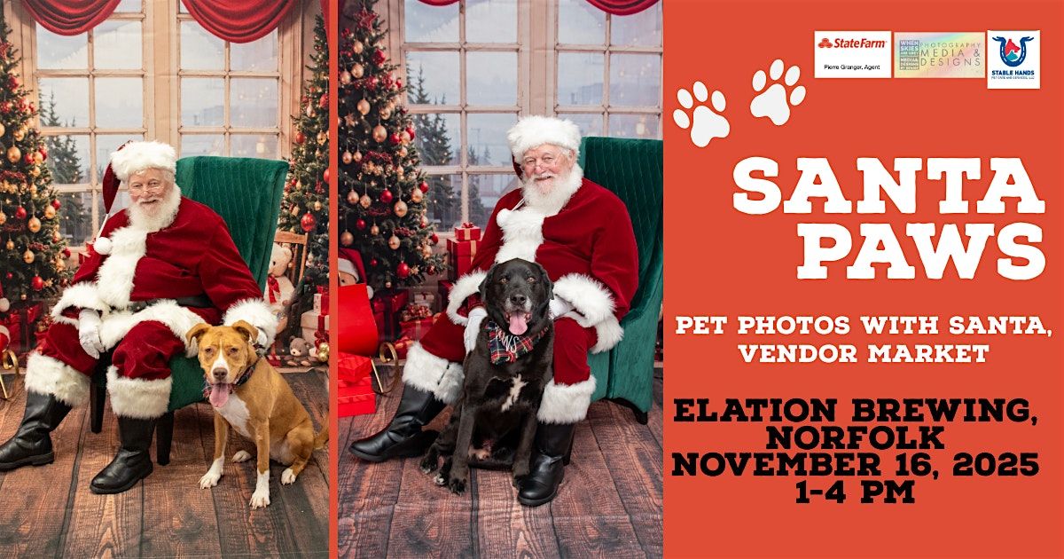 Santa Paws at Elation Brewing Pet Photos with Santa & Vendor market