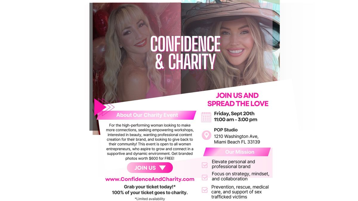 Confidence & Charity Content Brand Day with High Power Women in Miami This Friday!