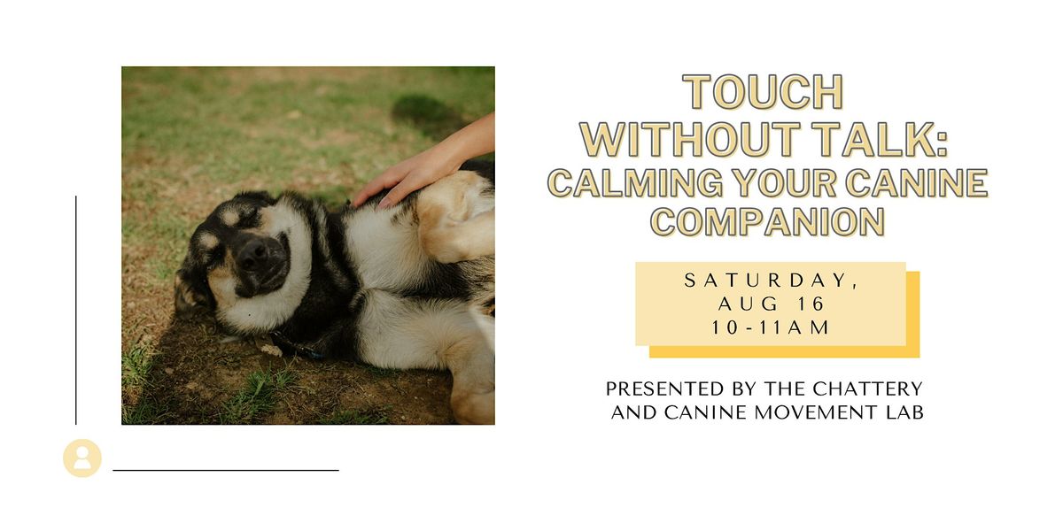 Touch Without Talk: Calming Your Canine Companion