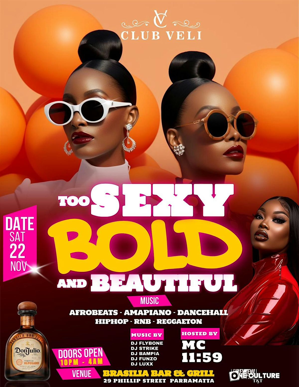 CLUB VELI, TOO SEXY BOLD AND BEAUTIFUL, SATURDAY 22 NOVEMBER