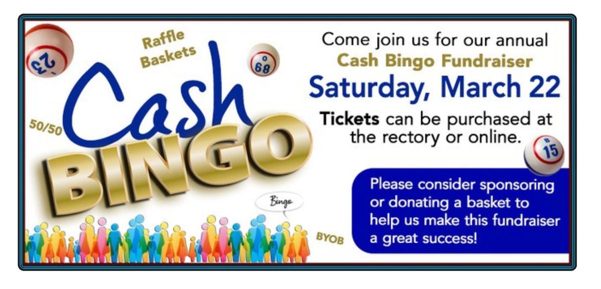 Saint Frances Cabrini Cash Bingo 2025