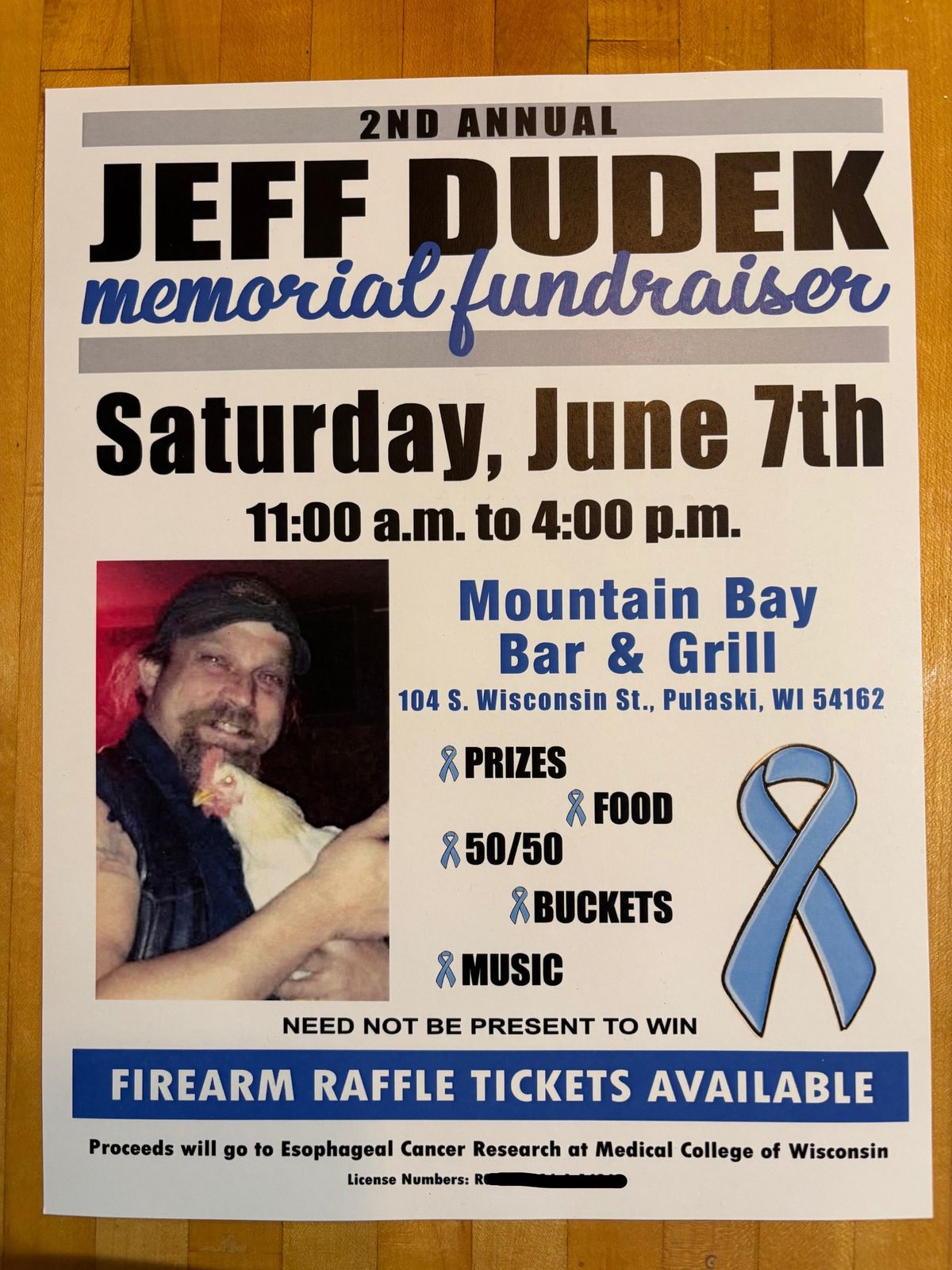 Jeff Dudek memorial fundraiser 