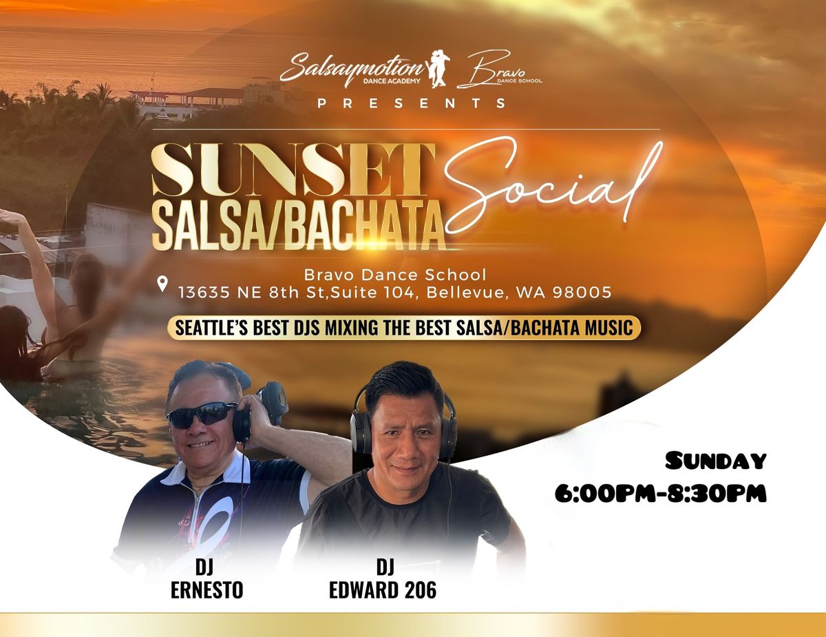 Sunset Salsa\/Bachata Social @ Bravo Studio\ud83d\udc83 (Sunday Feb. 23)