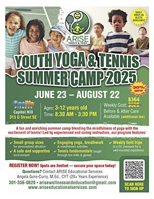 Copy of Youth Yoga and Tennis Summer Camp 2025
