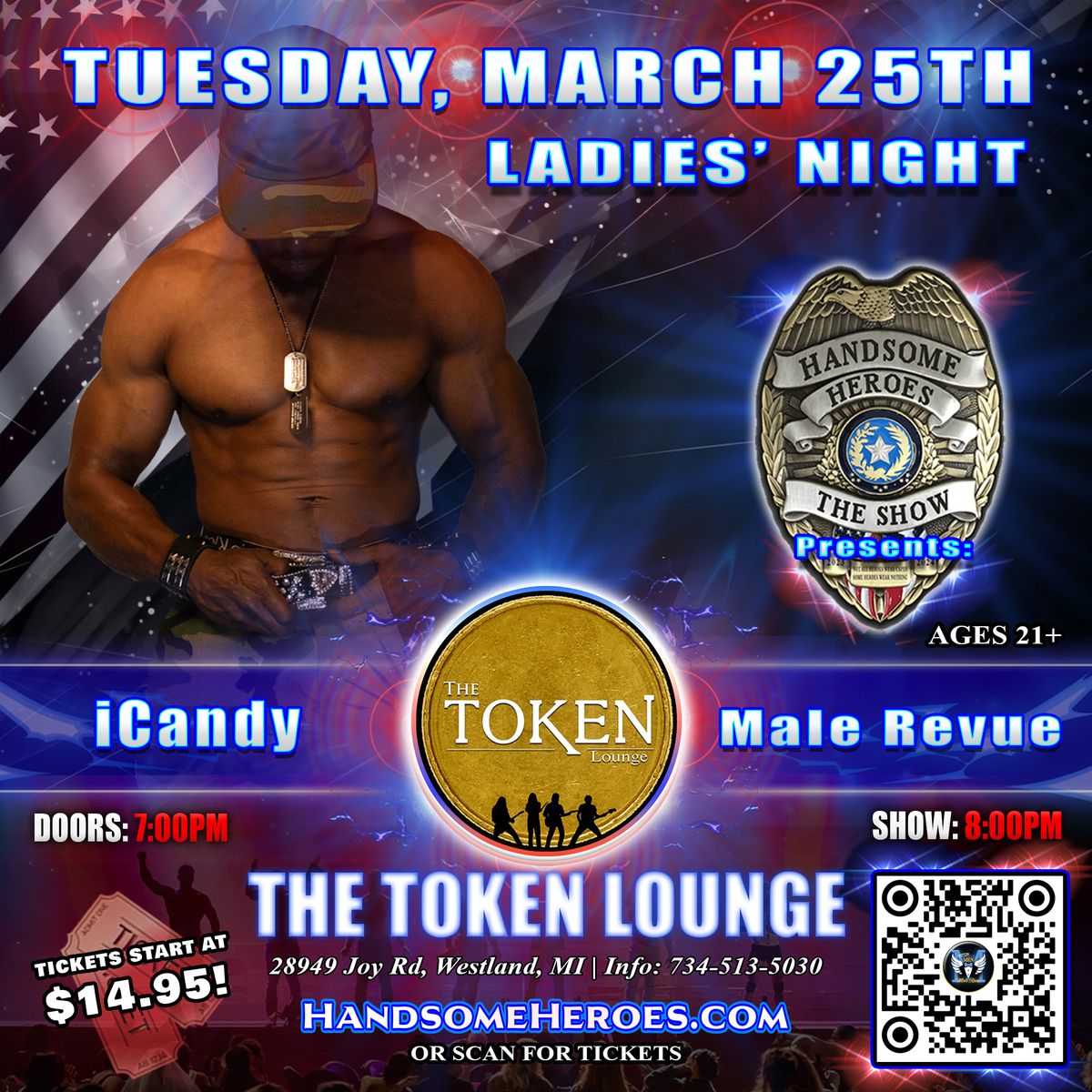 Westland, MI - Handsome Heroes: iCandy Male Revue @The Token Lounge #BlueBallsMatter