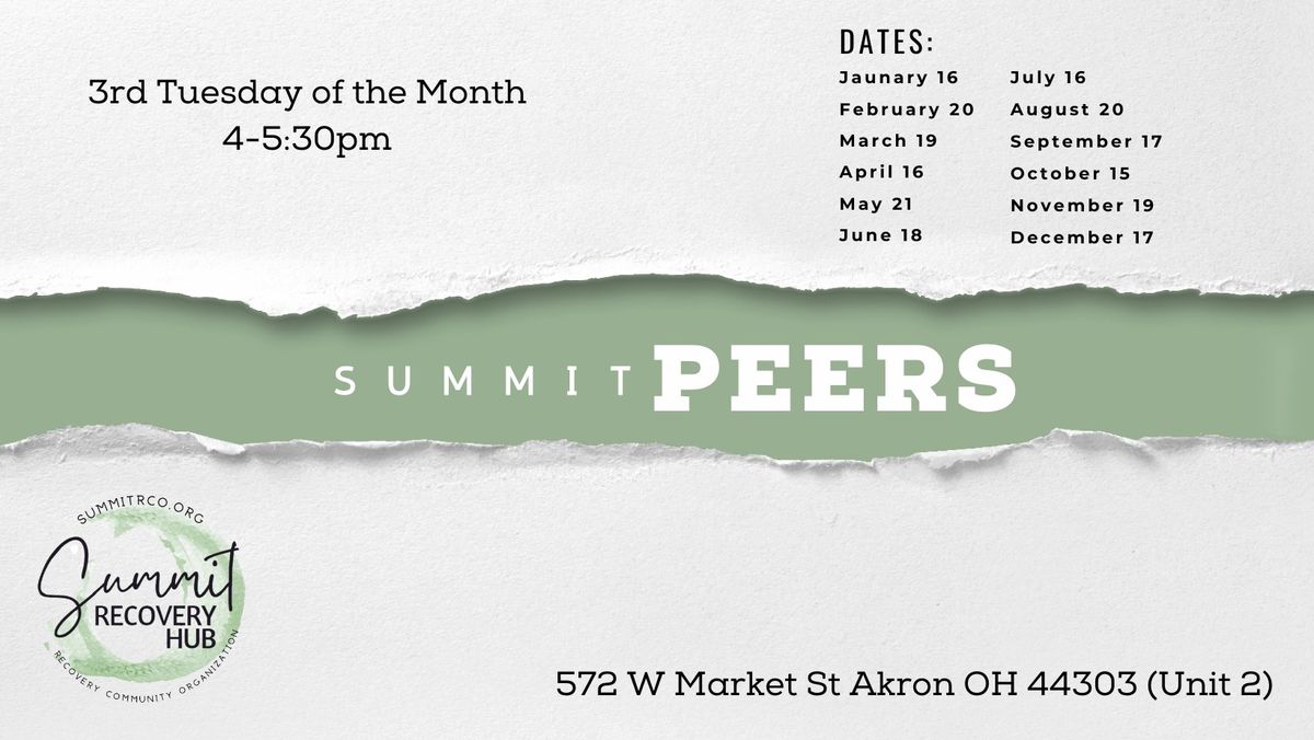SummitPEERS - Peer Recovery Supporter Network Meeting