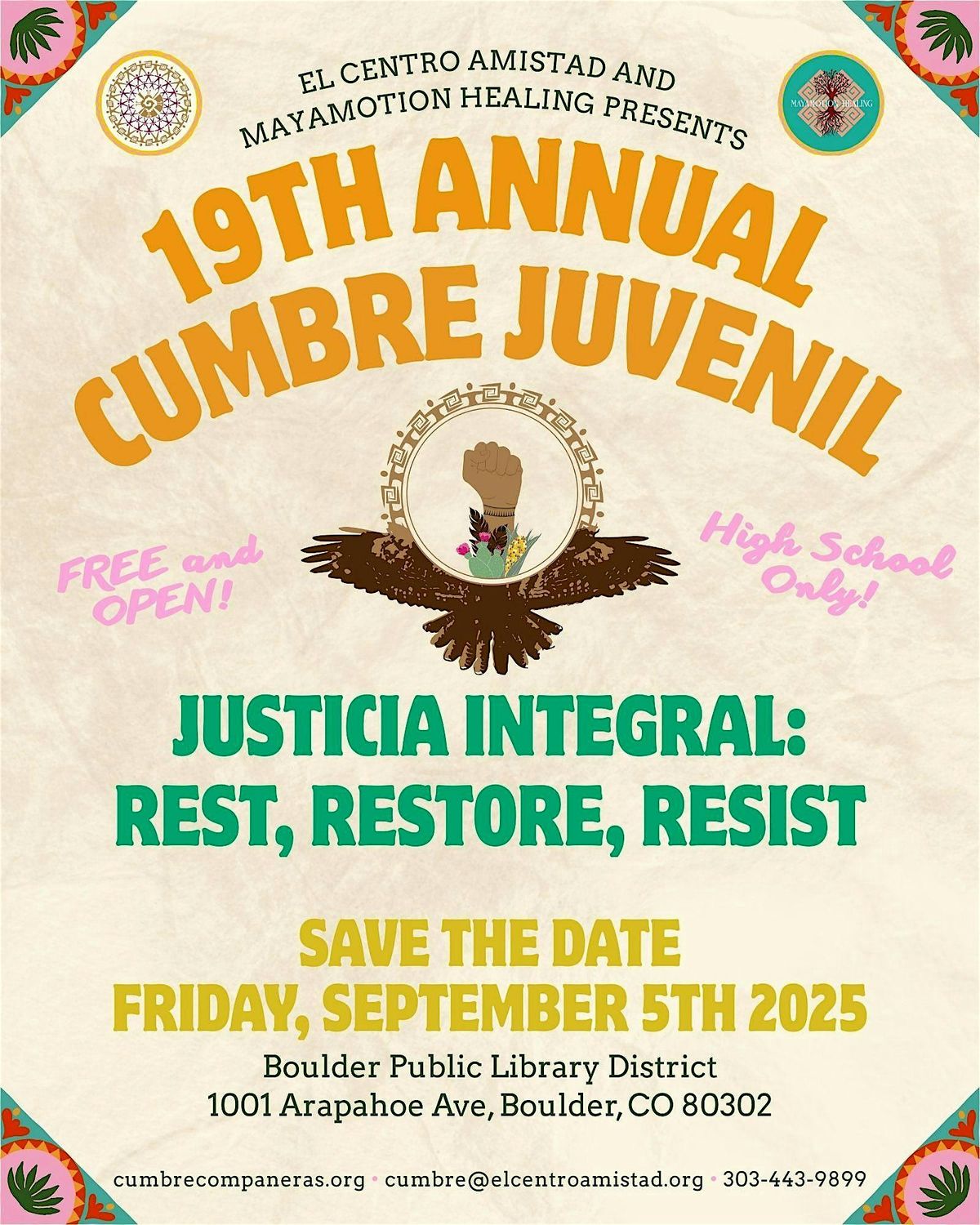 XIX Annual Cumbre Juvenil | Justicia Integral: Rest, Restore, Resist