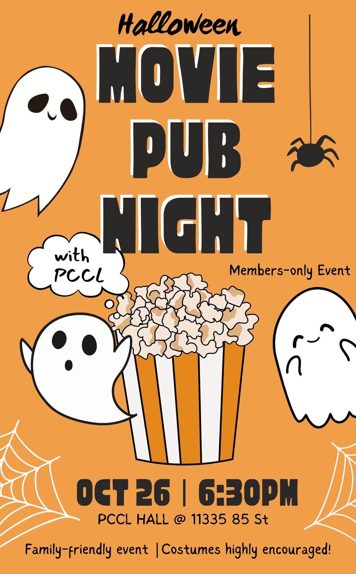 Halloween Movie Pub Night at PCCL!