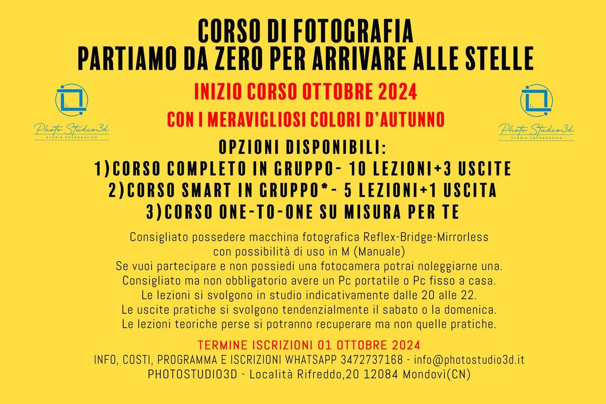 CORSO DI FOTOGRAFIA PER TUTTI