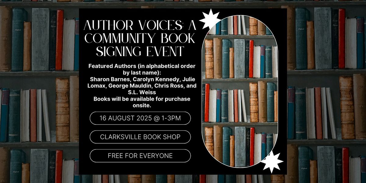 Author Voices: A Community Book Signing Event