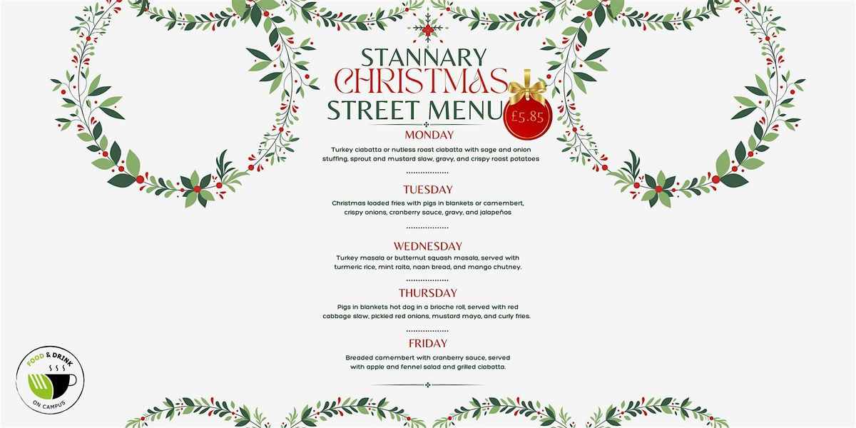 Stannary Christmas Street Menu