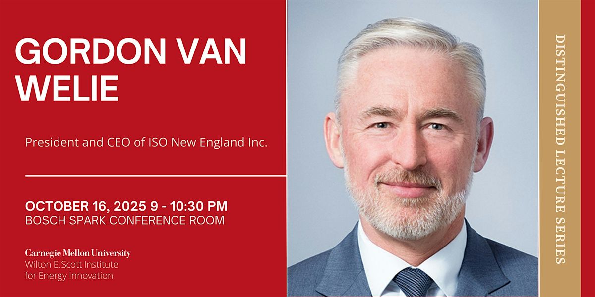 Scott Institute Distinguished Lecture with Gordon van Welie