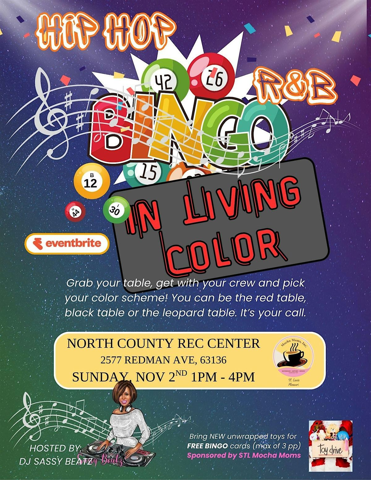 Hip Hop & RnB BINGO - IN LIVING COLOR