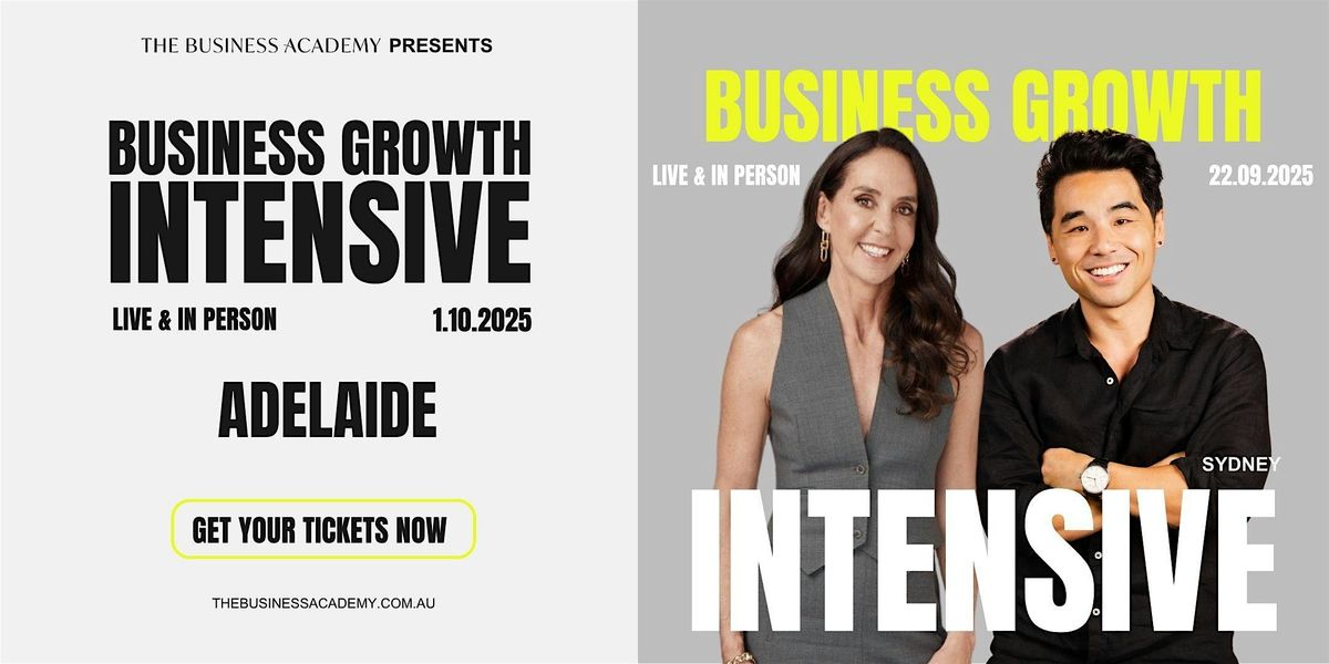 Business Growth Intensive LIVE in ADELAIDE
