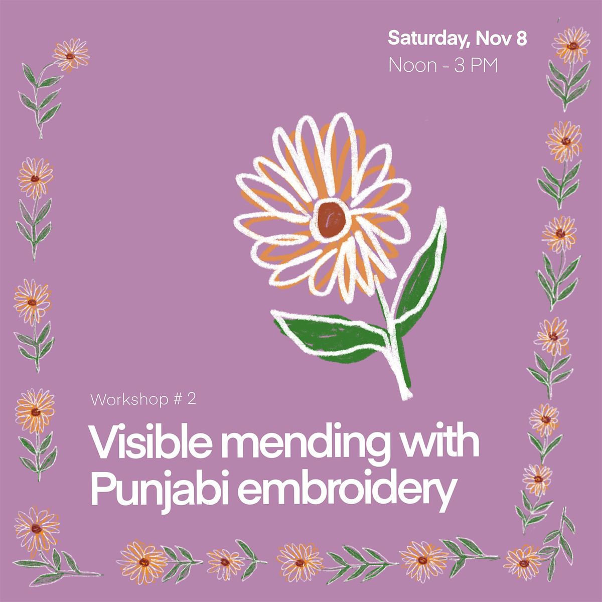 Visible mending with Punjabi embroidery