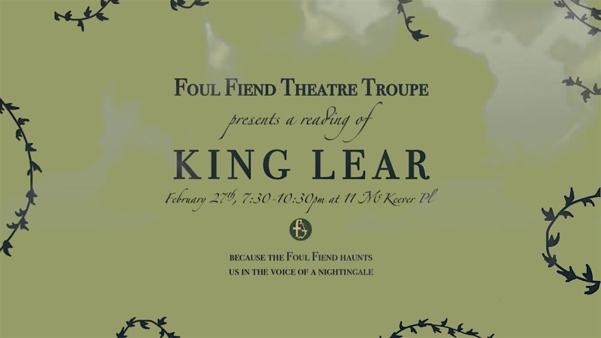 FFTT Reading Series: King Lear