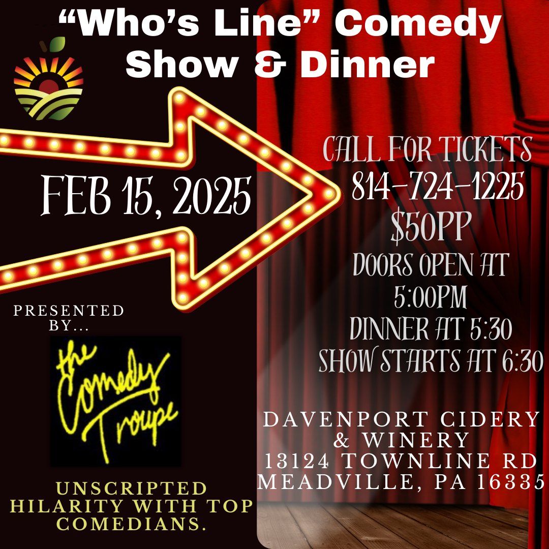 Dinner Theatre - "Who's Line?" presented by The Comedy Troupe