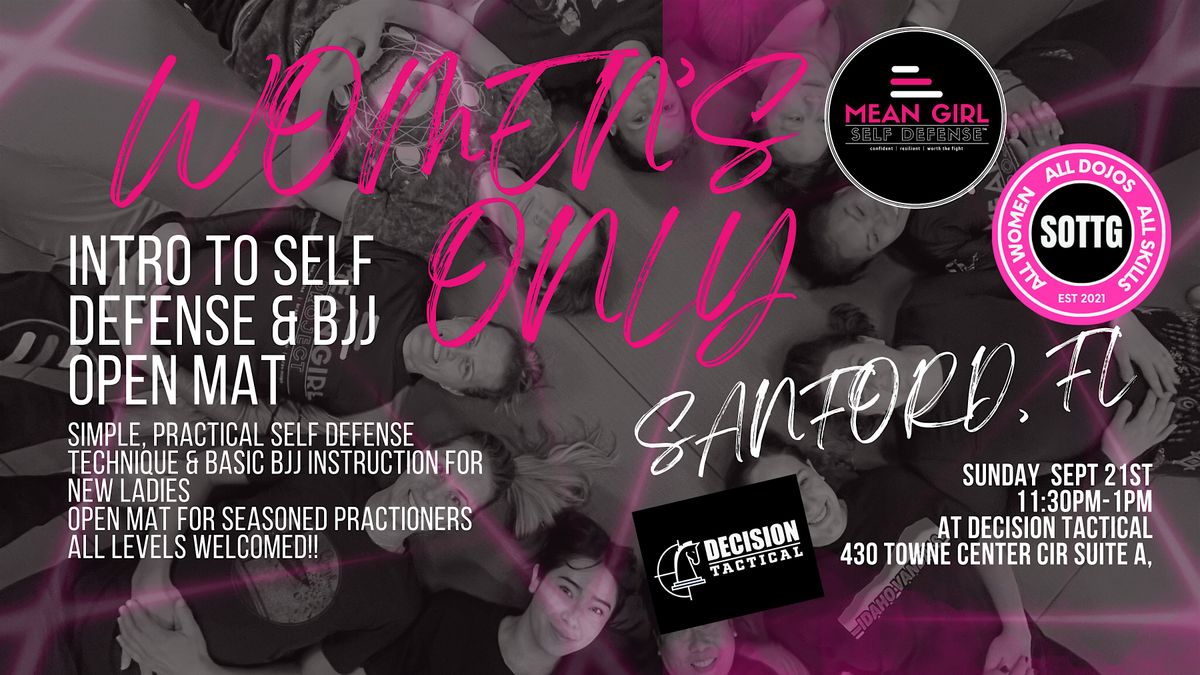 FREE Women's Only Brazilian Jiu-Jitsu Open Mat & Intro to Self Defense