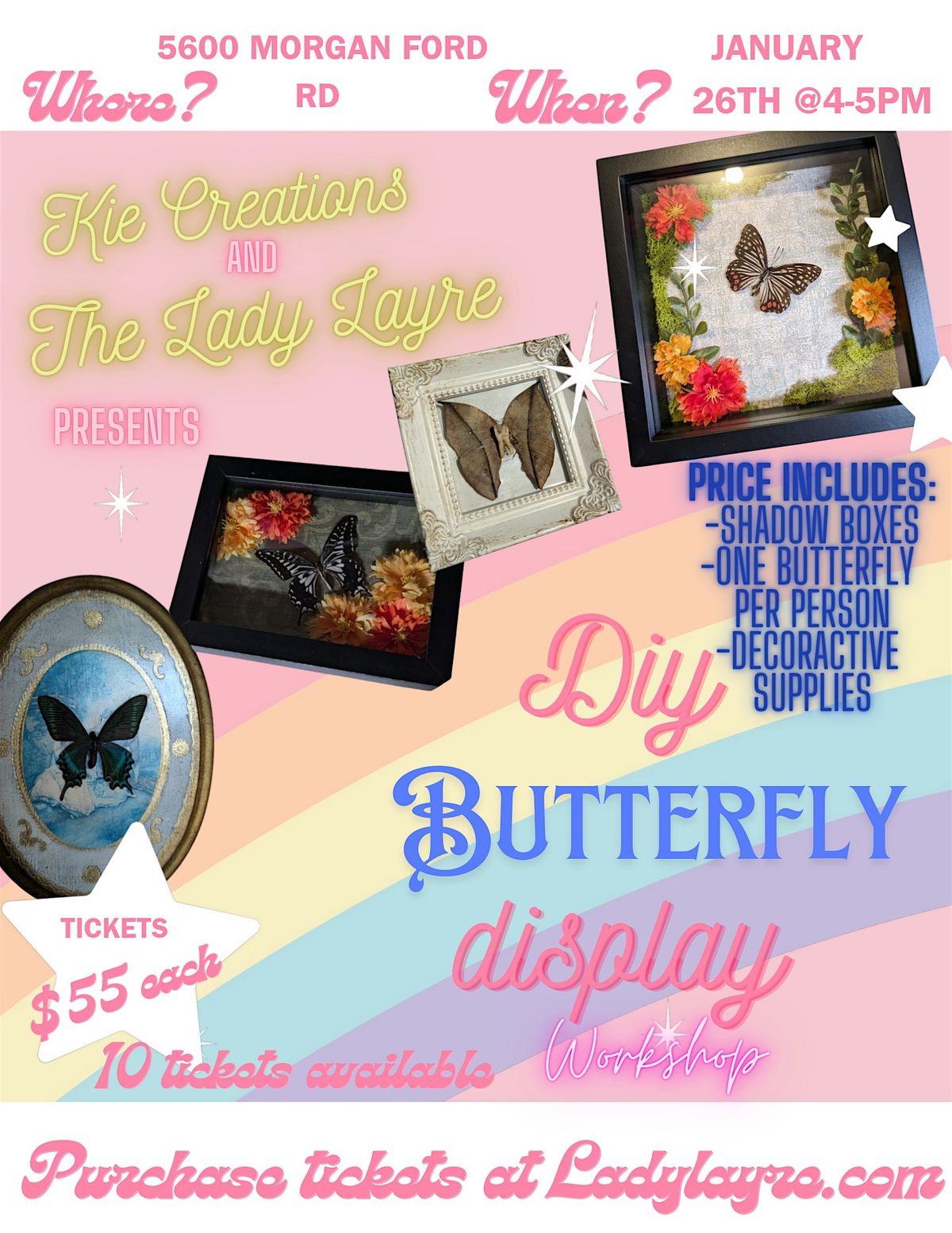 DIY Butterfly Shadowbox Workshop!!