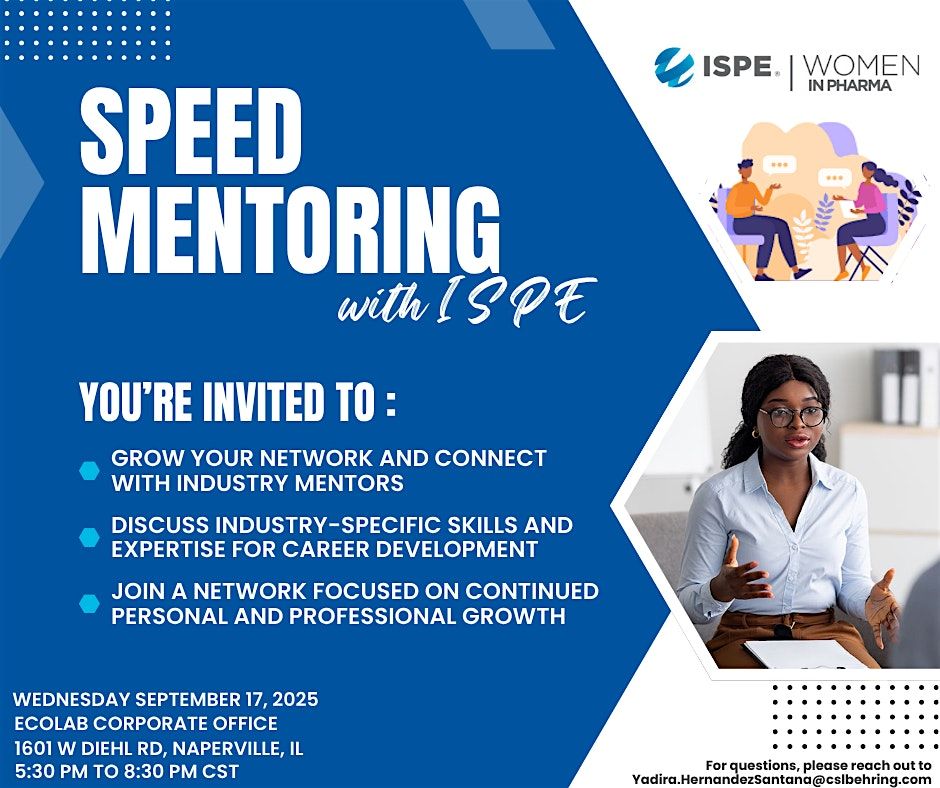 Speed Mentoring by ISPE Great Lakes Chapter Women In Pharma