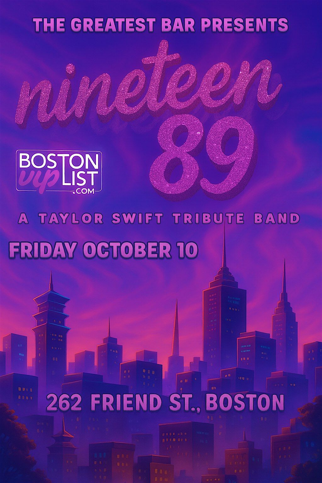 Nineteen89: A Taylor Swift Tribute Band @ The Greatest Bar