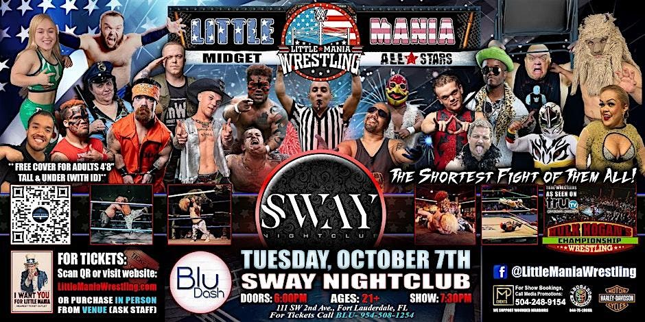 Fort Lauderdale, FL - Little Mania Mini Wrestling @ SWAY Nightclub
