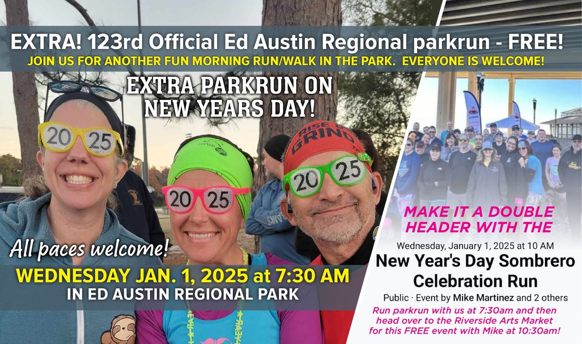 EXTRA PARKRUN!! 123rd Ed Austin Regional parkrun (New Years Day Edition)