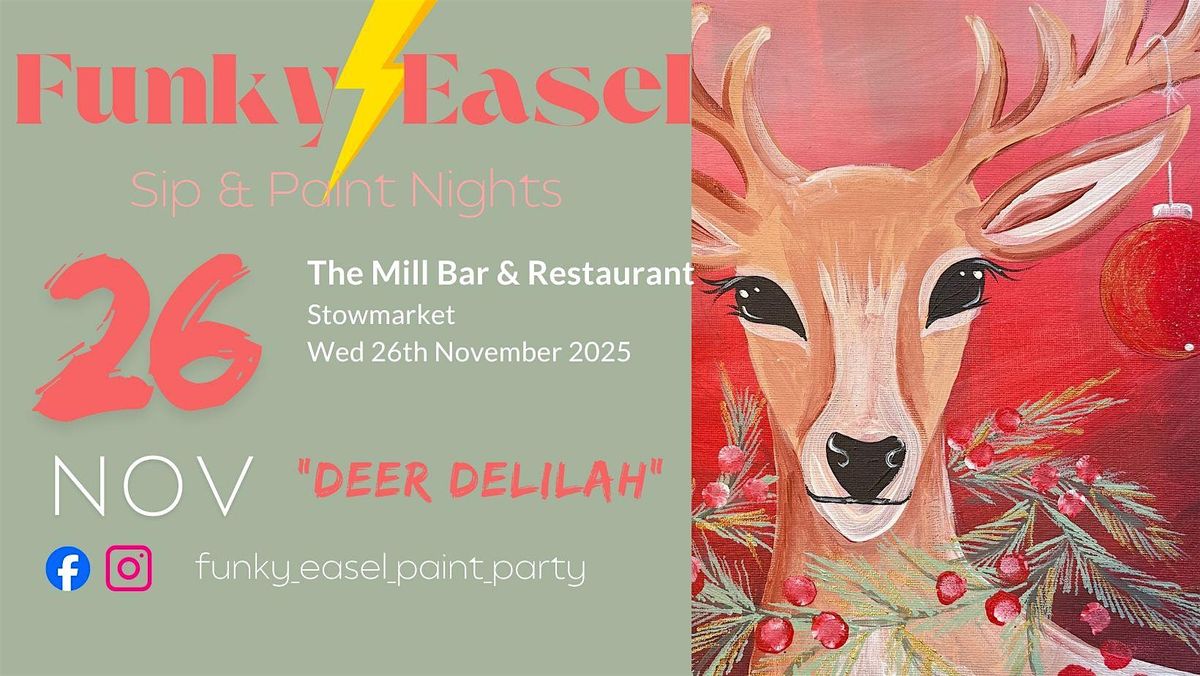 Funky Easel Paint & Sip Night at The Mill Restaurant & Bar in Stowmarket