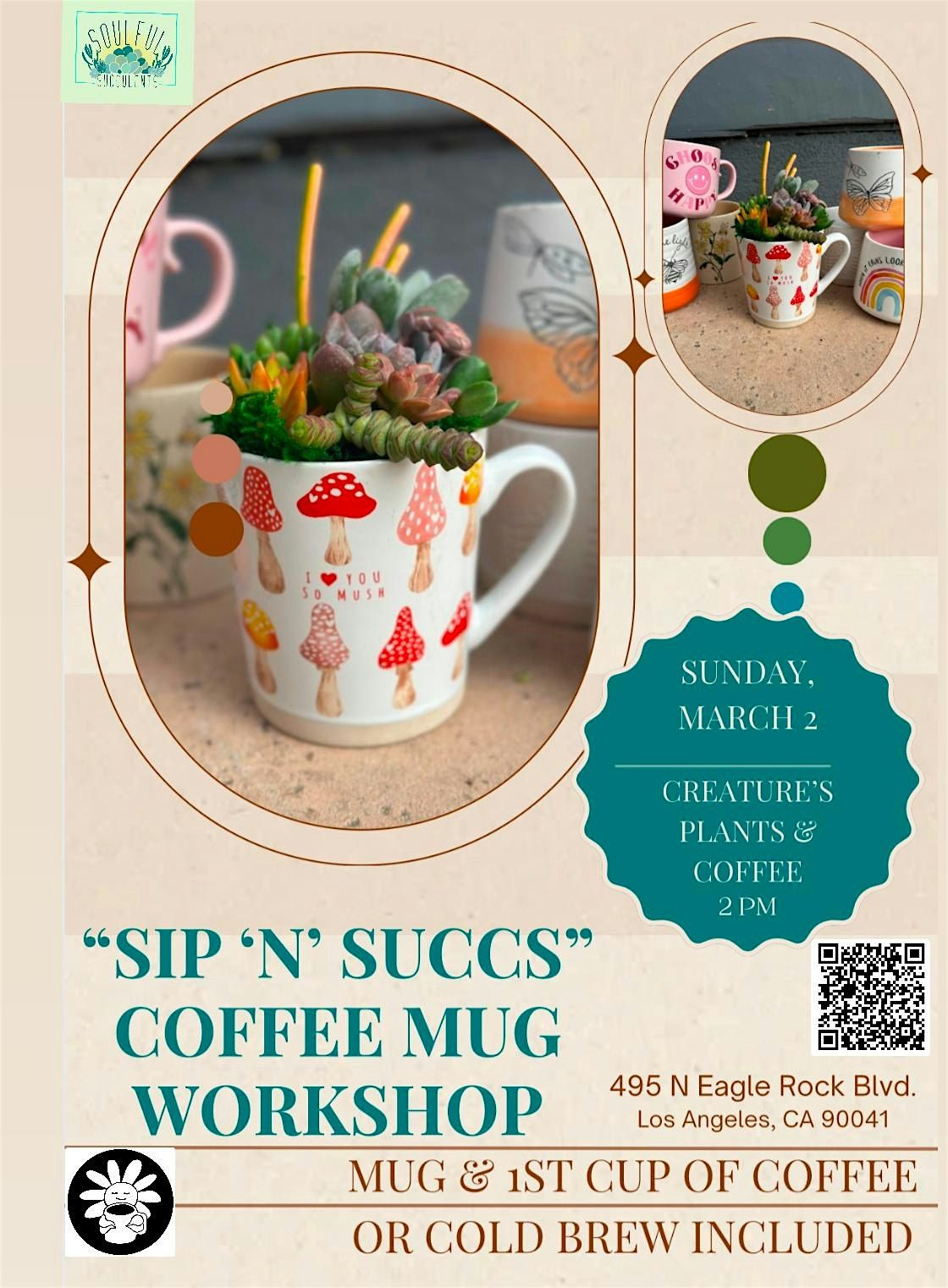 Succulent Mug & Coffee Workshop