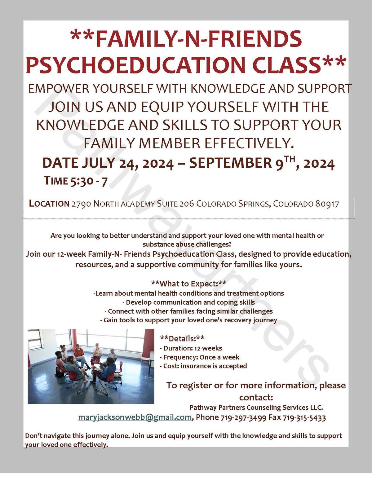 FAMILY-N-FRIENDS PSYCHOEDUCATION CLASS