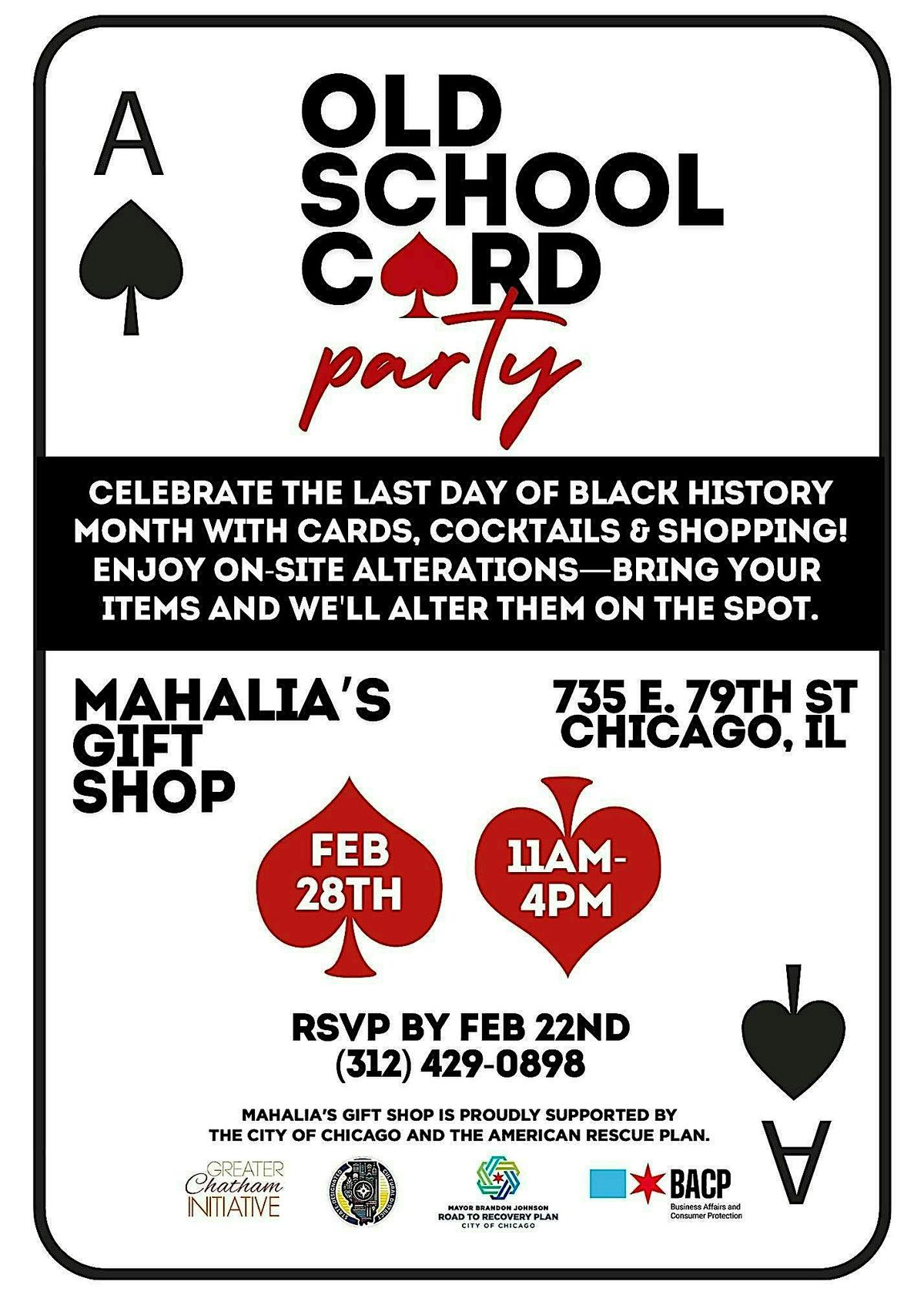 Old School Card Party: A Black History Month Celebration