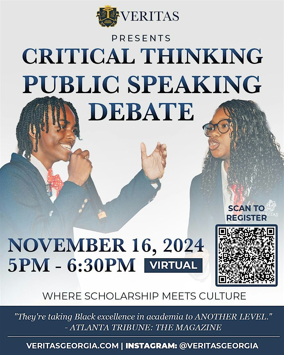 Veritas Public Speaking, Critical Thinking & Debate Workshop!