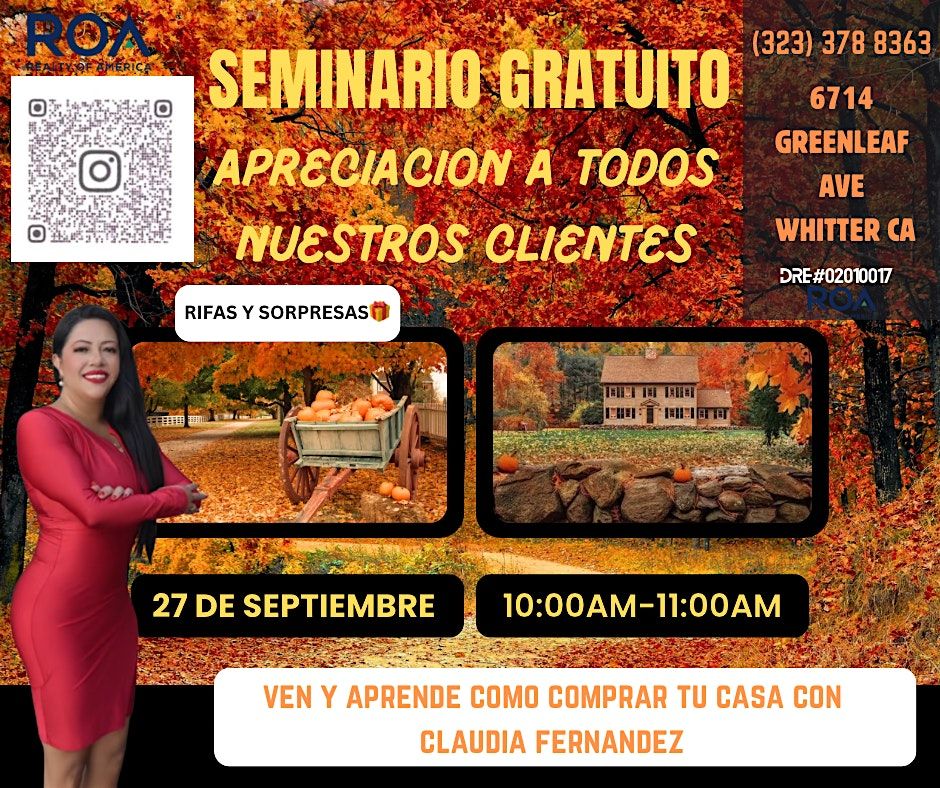 SEMINARIO GRATUITO PARA COMPRADORES DE CASA