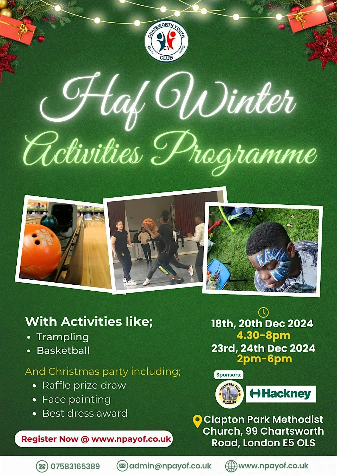 NPAYOF HAF Winter Activities: Trampolining, Basketball & Christmas Fun!