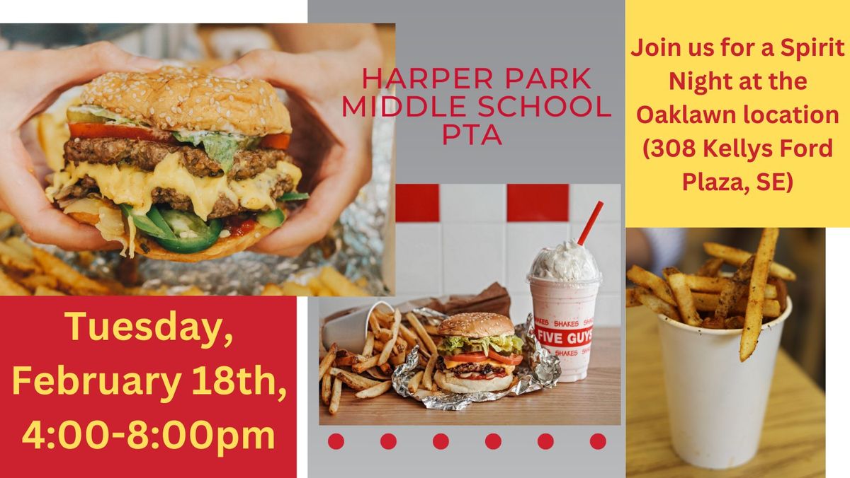 Spirit Night at Five Guys!