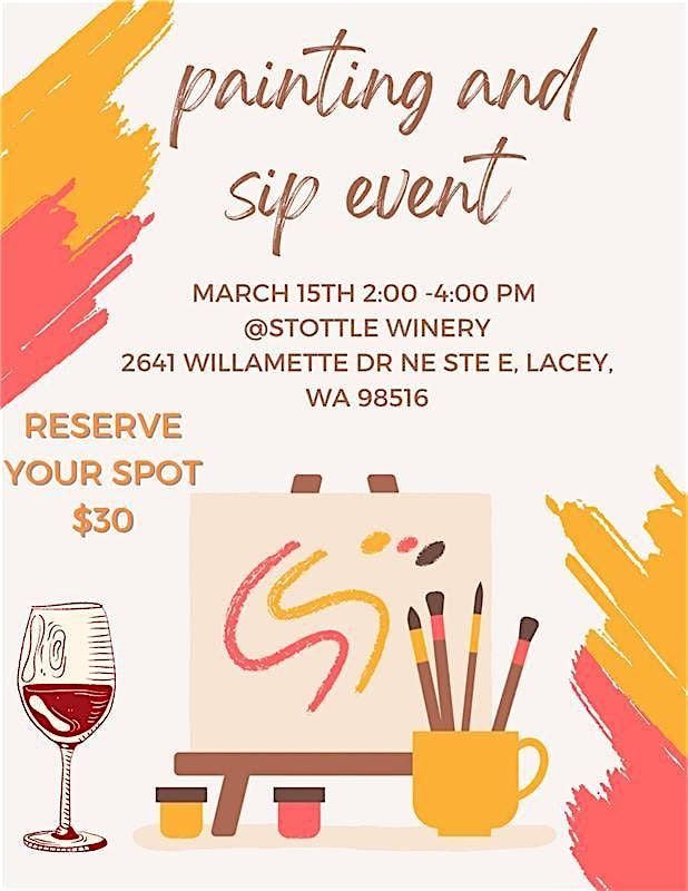 Paint and sip event at stottle winery