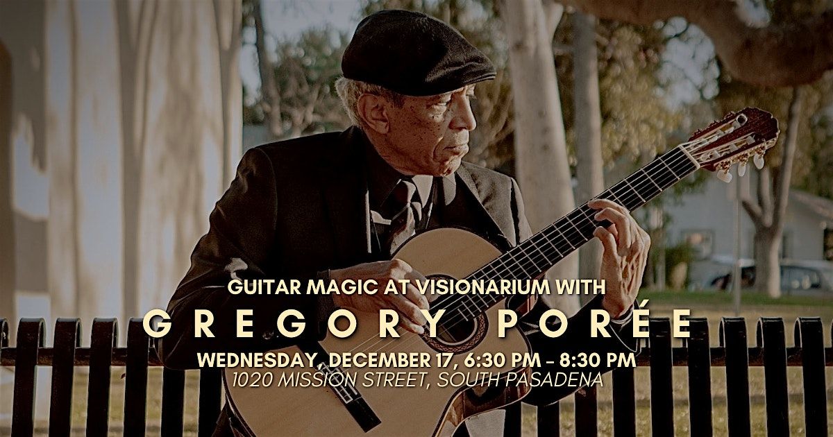 \u2728 Gregory Por\u00e9e Live at Visionarium! \u2728