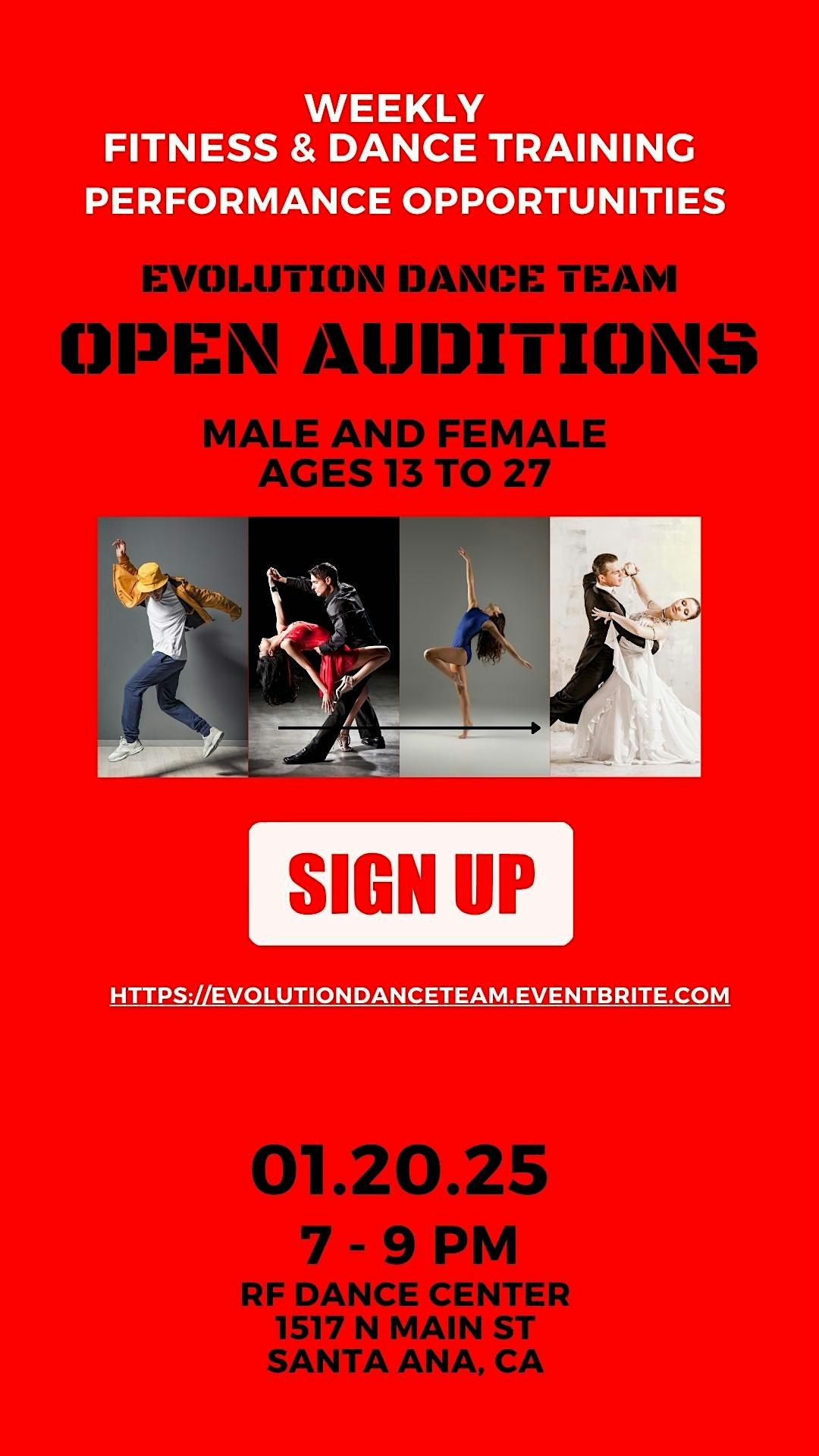 Your Dance Evolution Starts Here: Open Auditions