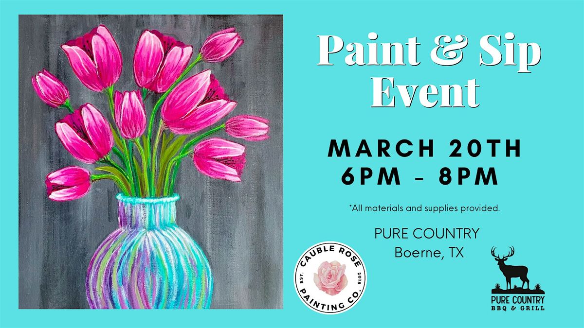 March 20th Paint & Sip Event at Pure Country