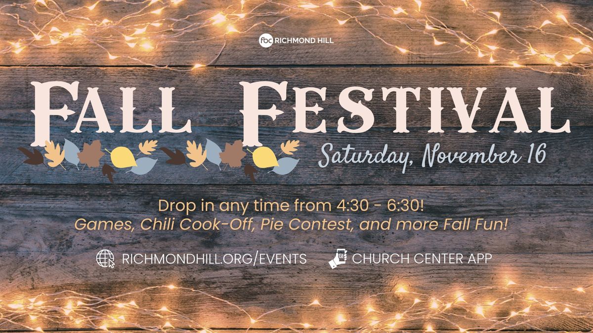 FBC Fall Festival - Community-Wide Event!