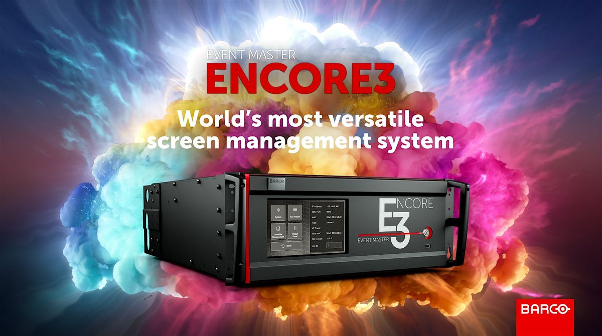 27-29 JAN 2026 - Barco Encore3 Certified Specialist Training