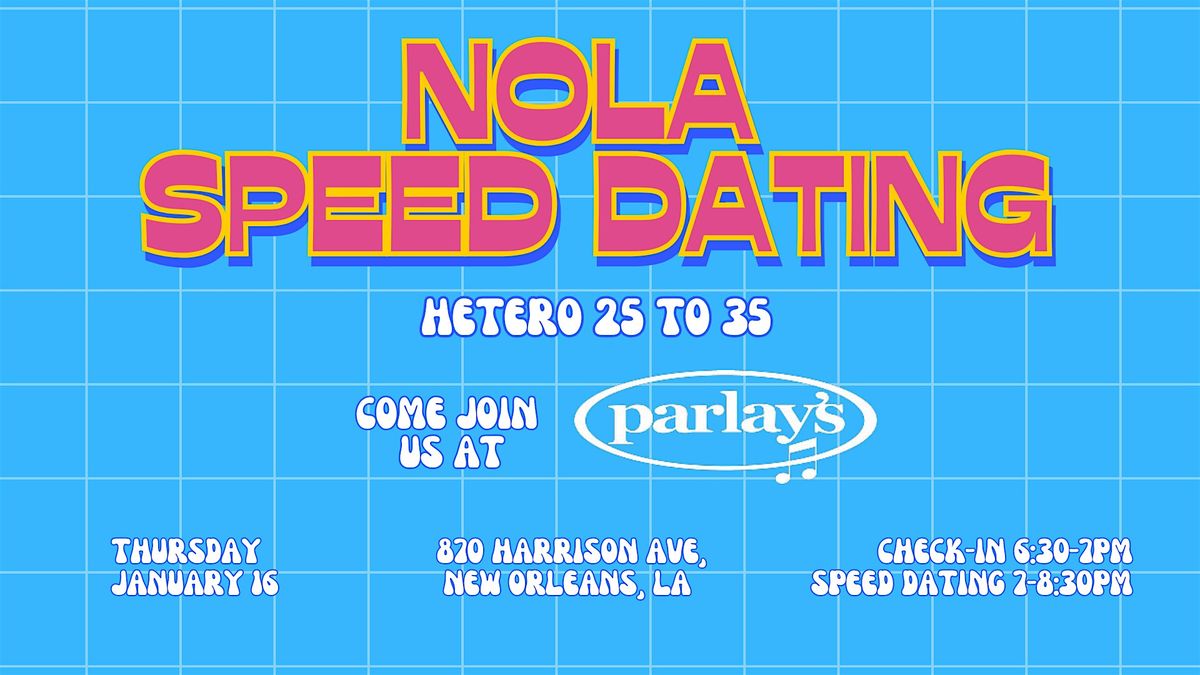 1\/16 - NOLA Speed Dating @ Parlay's