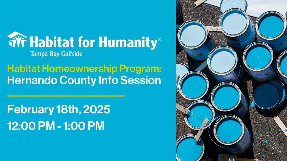 Habitat Homeownership Program: Hernando County Info Session